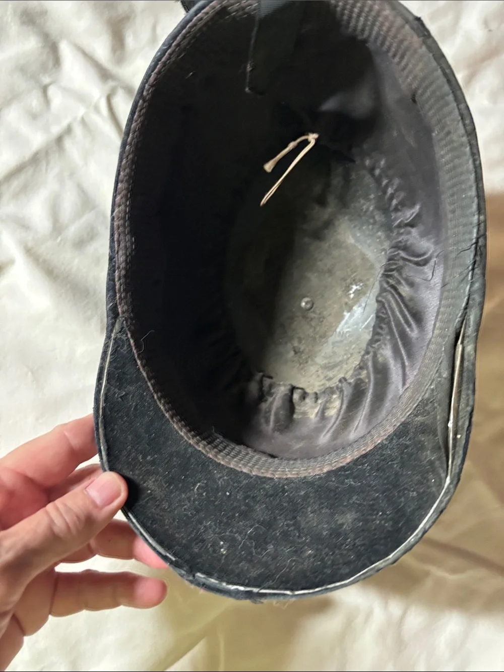 Vintage Black Velvet Riding Hat